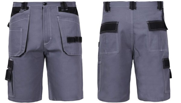Working shorts short protective pants lahti pro 100% cotton size xxl gray-black l4070305