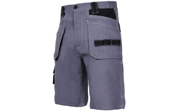Working shorts short protective pants lahti pro 100% cotton size xxxl gray-black l4070306