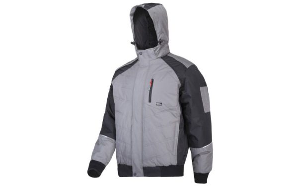 Working jacket insulated with a hood Lahti Pro gray-black size xl l4093104