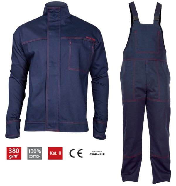 Welding clothing, Lahti Pro pants reinforced navy blue cuffs size XL (A) L4140614