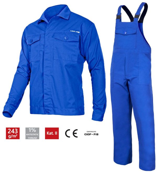 Anti -electrostatic clothing, sweatshirt and lahti pro pants size m (b) l4140722 blue