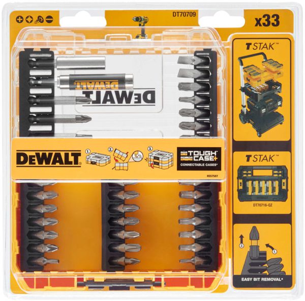 Delut bits tips for the screwdriver set33 Cz.in a strong cassette DT70709