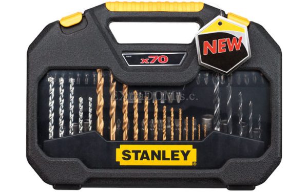 Bits, Stanley drills set 70 cz.in a strong cassette Sta7184