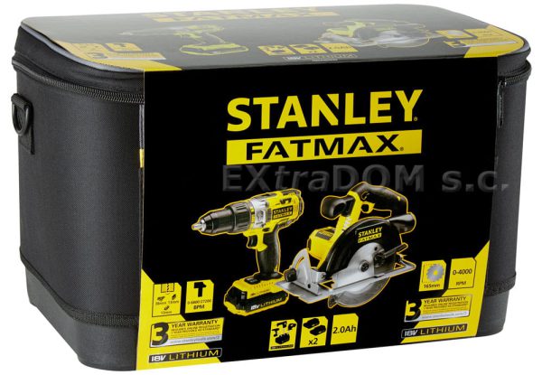 Stanley Fatmax 18V drill-core, saw, 2 batteries 2.0Ah Li-ion, FMCK462D2S bag