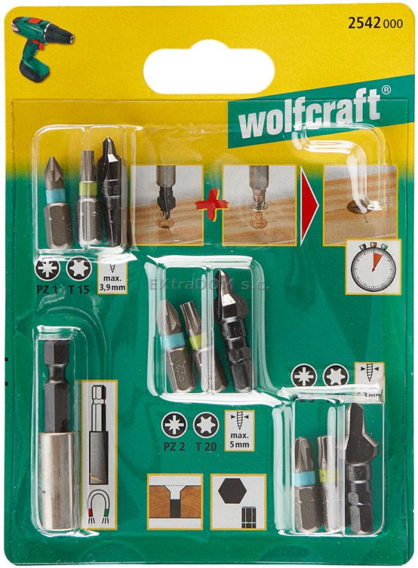 Set of bits and phases wolfcraft kpl 10 part 2542000