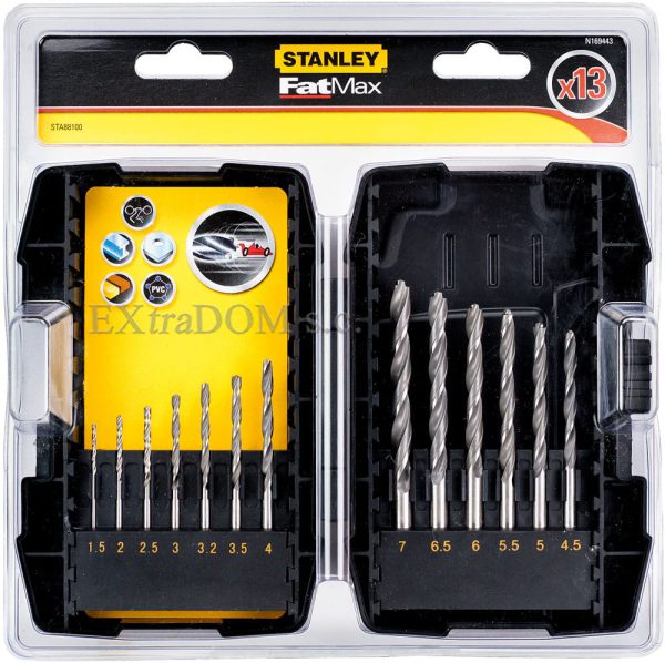 Stanley Fatmax metal metal drills set13 pcs in a strong cassette Sta88100