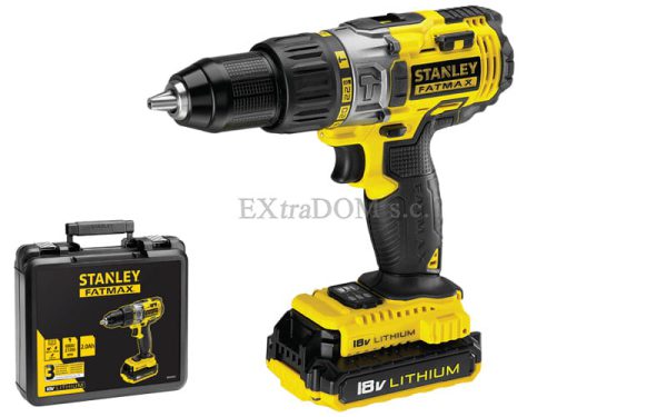 Drill – Stanley Fatmax 18V stroke screwdriver;2 batteries 2.0AH Li-ion, FMC625D2-QW suitcase