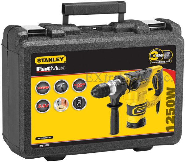 Stanley Fatmax SDS-Plus 1250W hammer;3.5J;suitcase + accessories FME1250K-QS